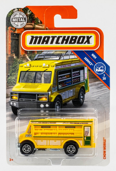 2018 Matchbox #25 Chow Mobile YELLOW | CLARK'S ICE CREAM & YOGURT | FSC