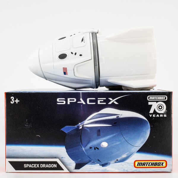 2022 Matchbox Power Grabs #8 SpaceX Dragon Capsule WHITE | FSB