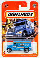 2021 Matchbox #80 International Armored Truck BLUE | NATIONAL SECURITY | FSC