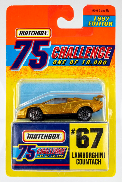 1997 Matchbox Gold Challenge #67 Lamborghini Countach GOLD | FSC