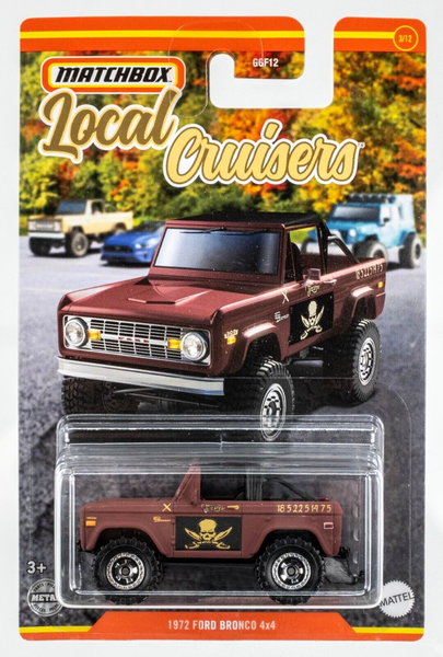 2022 Matchbox Local Cruisers #3 1972 Ford Bronco 4x4 MATTE BROWN | PIRATES | FSC