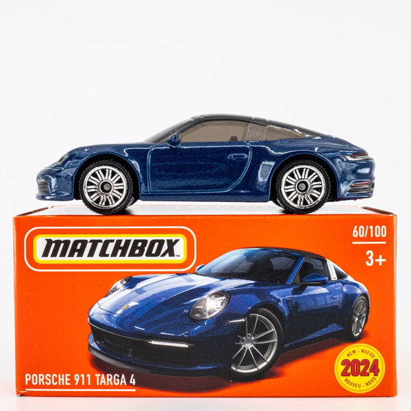 2024 Matchbox Power Grabs #60 Porsche 911 Targa 4 GENTIAN BLUE METALLIC | FSB