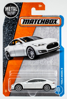 2017 Matchbox #26 Tesla Model S PEARL WHITE MULTI-COAT | FSC