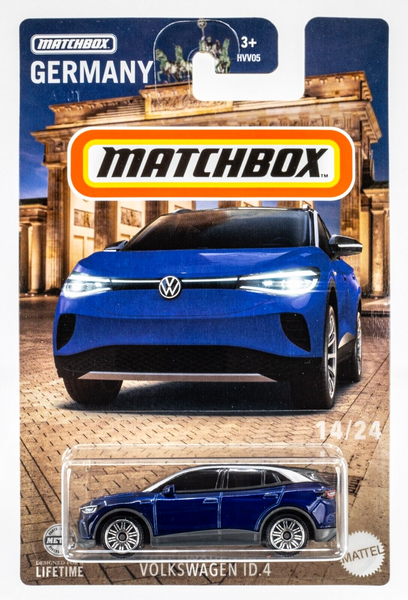 2024 Matchbox Germany #14 Volkswagen ID.4 TOURMALINE BLUE METALLIC | FSC