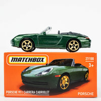 2022 Matchbox Power Grabs #27 Porsche 911 Carrera Cabriolet FOREST GREEN | FSB