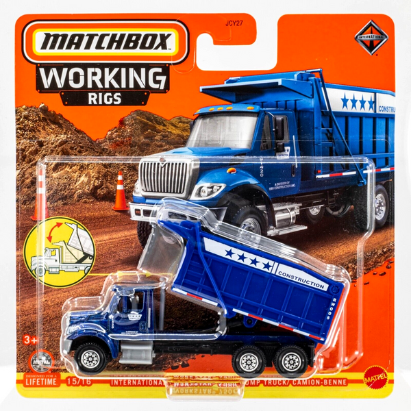 2023 Matchbox Working Rigs #15 International Workstar 7500 Dump Truck BLUE | FSC