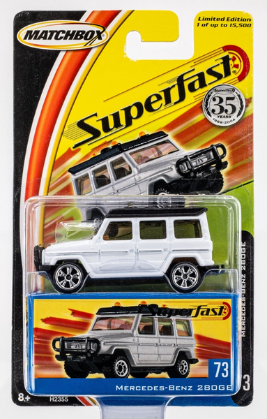 2004 Matchbox Superfast #73 Mercedes-Benz 280GE WHITE | FSC