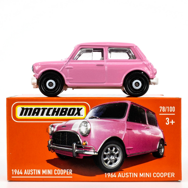 2022 Matchbox Power Grabs #78 1964 Austin Mini Cooper 1275S PINK | FSB