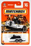 2023 Matchbox #63 MBX Cycle Trailer WHITE | CYCLE RUNNER | MOTORBIKE | FSC