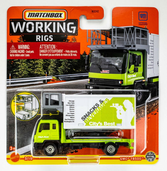 2022 Matchbox Working Rigs #3 GMC T8500 GREEN | CITY'S BEST | FSC