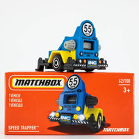 2021 Matchbox Power Grabs #62 Speed Trapper BLUE | INC CONSTRUCTION | FSB