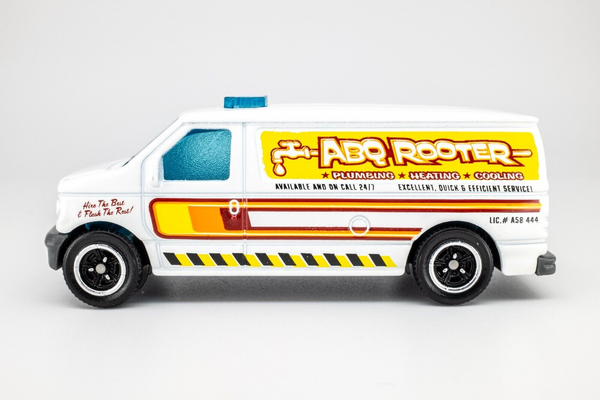 2021 Matchbox 9-Pack Exclusive Ford Panel Van WHITE | ABQ ROOTER | MINT