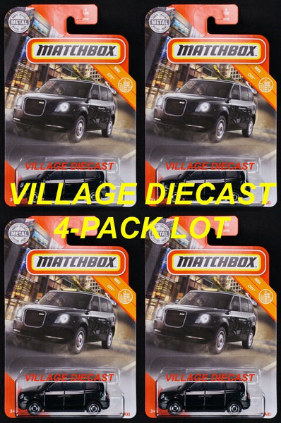 2020 Matchbox #6 LEVC TX Taxi BLACK METALLIC / 4-PACK LOT / MOC