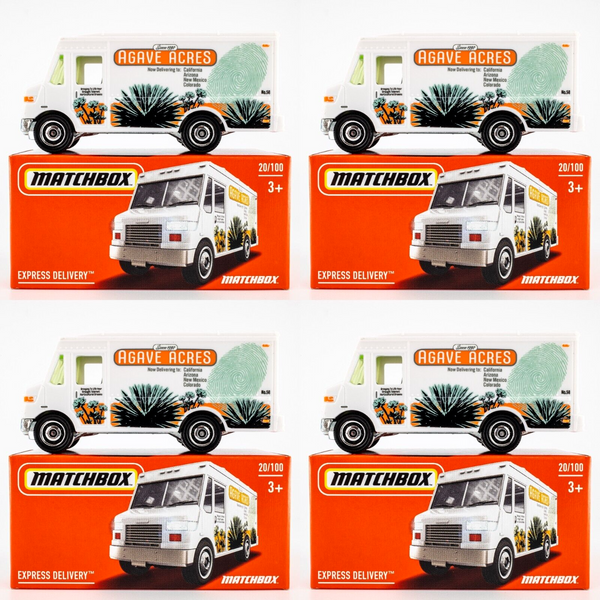 2024 Matchbox Power Grabs #20 Express Delivery WHITE | 4-PACK LOT | FSB