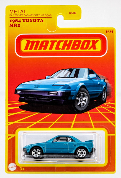 2022 Matchbox Target Retro #3 '84 Toyota MR2 SKY BLUE | LIGHTS DOWN | LHD | FSC