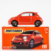 2024 Matchbox Power Grabs #4 2019 Fiat 500 Turbo LUMINOSA ORANGE | FSB