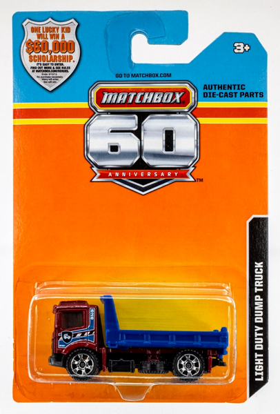 2013 Matchbox 60th Light Duty Dump Truck (Pit King) RED | LARGE RIM WHEEL | FSC