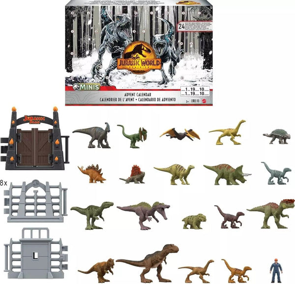 Jurassic World Advent Calendar w/ Dinosaurs and Accessories as Shown | FSB