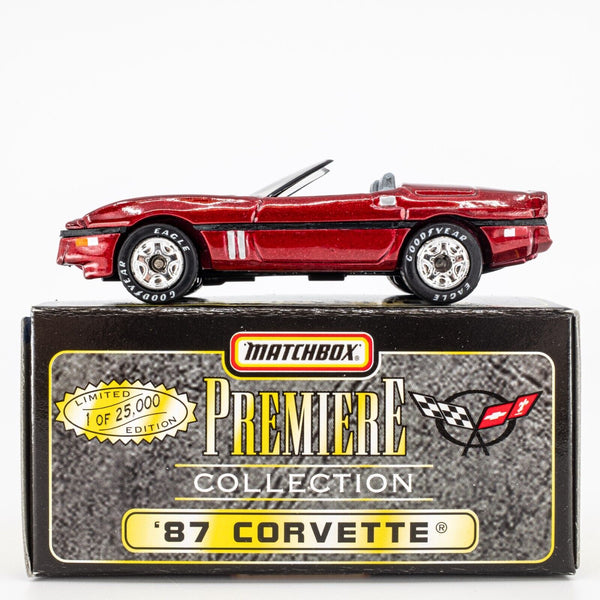 1997 Matchbox "Premiere Collection Corvette" '87 Corvette RED METALLIC | BOXED