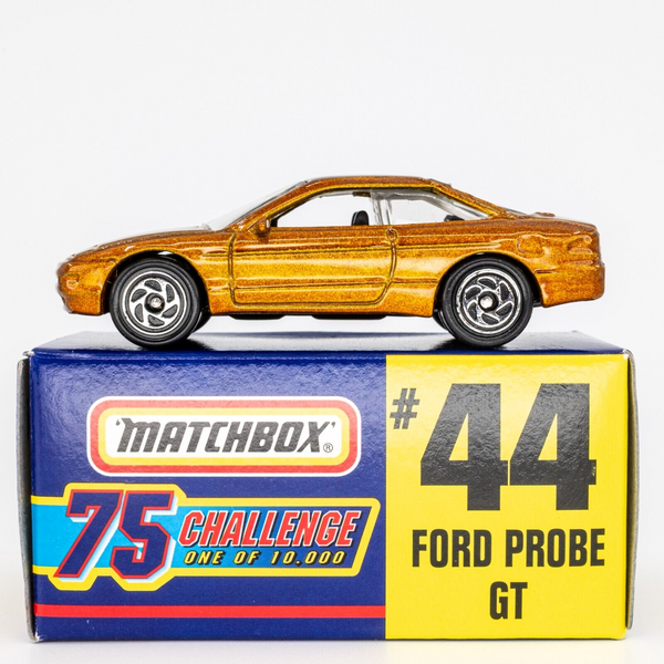 1997 Matchbox Gold Challenge #44 Ford Probe GOLD METALLIC | BOXED