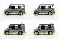 2022 Matchbox "MBX City Drivers" MBX Service Truck GREY | 4-PACK LOT | MINT