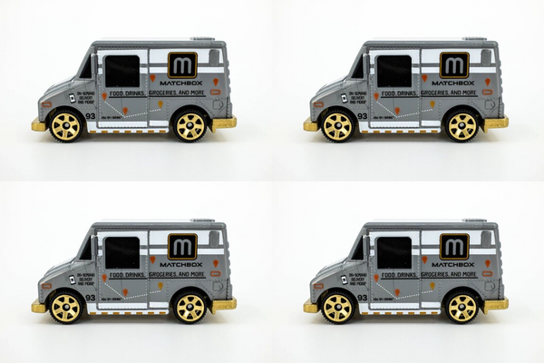 2022 Matchbox "MBX City Drivers" MBX Service Truck GREY | 4-PACK LOT | MINT