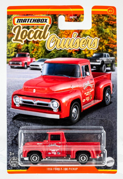 2022 Matchbox Local Cruisers #8 1956 Ford F-100 Pickup RED | EDELBROCK | FSC