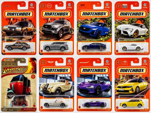 2024 Matchbox Mix 8 | All 8 Vehicles | Opel | Infiniti | Toyota | Tuk Tuk | FSC