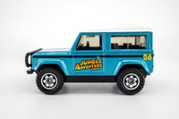 2012 Matchbox "Jungle Adventure" Land Rover 90 BLUE METALLIC | MINT