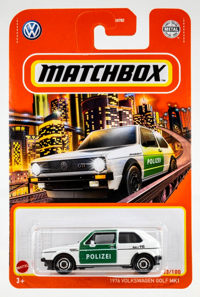 2021 Matchbox #33 1976 Volkswagen Golf MK 1 WHITE | EMPTY HATCH | FSC