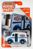 2020 Matchbox Moving Parts GKP17 Divco Milk Truck WHITE | BLUE | FSC