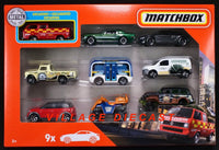 2020 Matchbox 9-Pack w/Exclusive Volkswagen Transporter RED | CARGO IN BED | FSB