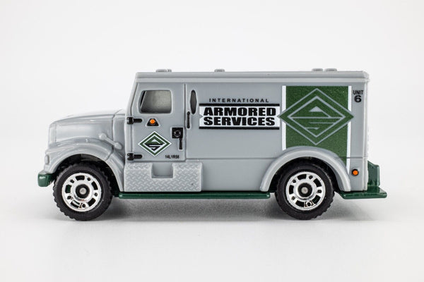 2018 Matchbox #23 International Armored Car GREY | ARMORED SERVICES | MINT