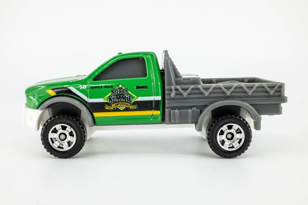 2020 Matchbox #77 2016 Ram Flatbed GREEN | SIERRA SUMMIT CAMPGROUND | MINT