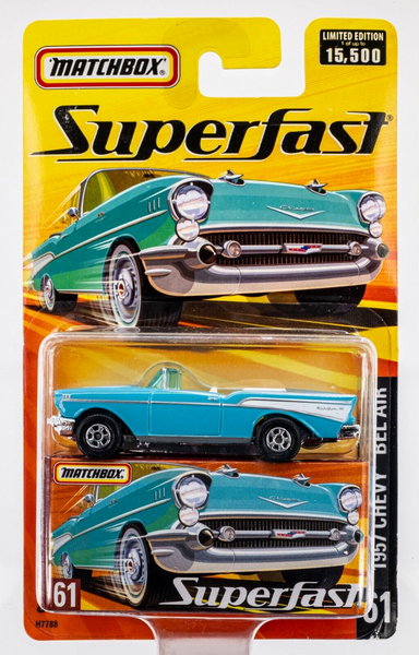 2005 Matchbox Superfast #61 1957 Chevy Bel-Air TROPICAL TURQUOISE | FSC