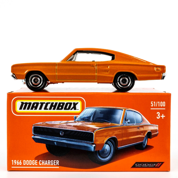 2022 Matchbox Power Grabs #51 1966 Dodge Charger OMAHA ORANGE | FSB