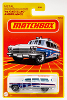 2021 Matchbox Target Retro #8 '63 Cadillac Ambulance WHITE | PARAMEDIC | FSC