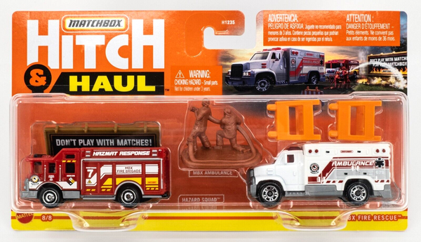 2022 Matchbox Hitch & Haul #8 MBX Fire Rescue | Hazard Squad | COPPER FIREMEN