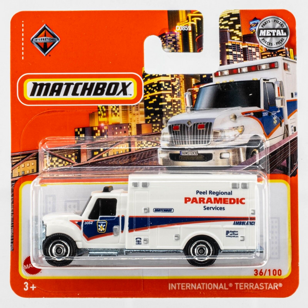 2022 Matchbox #36 International Terrastar Ambulance WHITE | FSSC