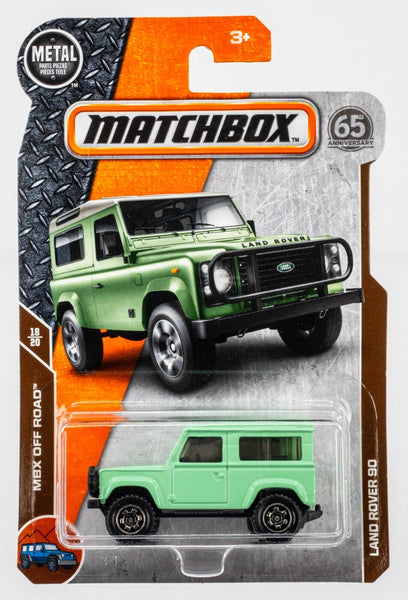 2018 Matchbox #118 Land Rover 90 PASTEL GREEN | 65th LOGO | FSC