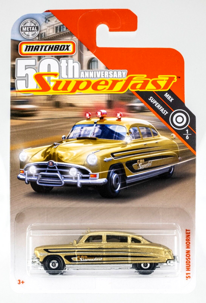 2019 Matchbox Target Superfast 50th #1 '51 Hudson Hornet Police GOLD | FSC