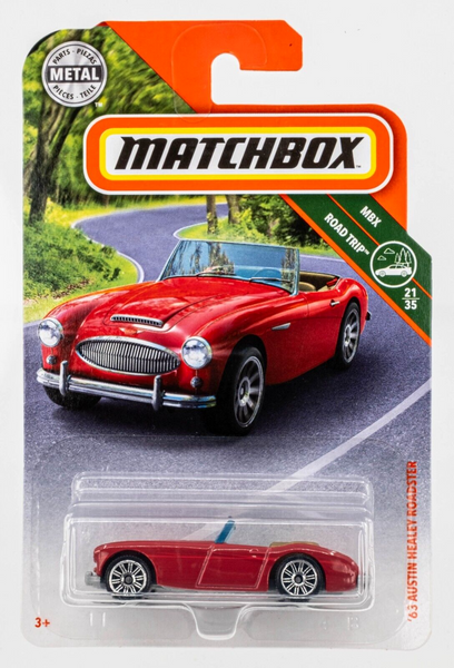 2018 Matchbox #87 '63 Austin Healey Roadster 3000 MK2 TARTAN RED | FSC