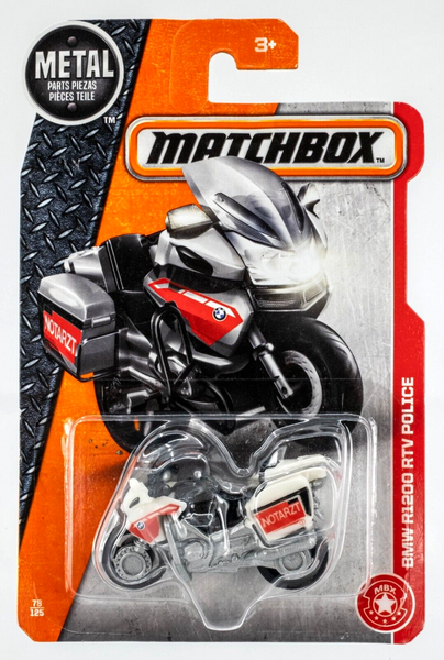 2017 Matchbox #78 BMW R1200 RTV Police WHITE | BLACK | RED | NOTARZT | FSC