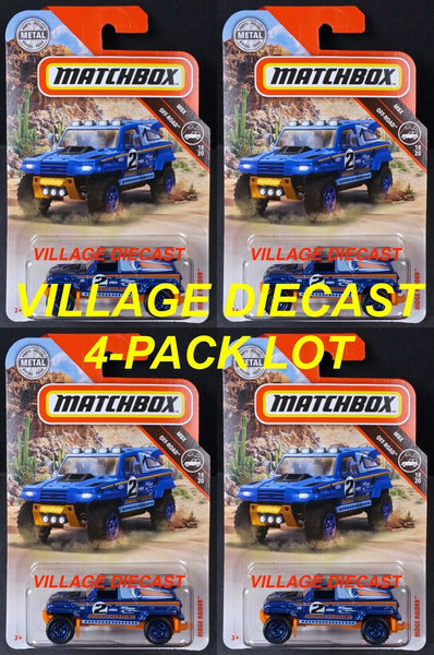 2019 Matchbox #68 Ridge Raider BLUE METALLIC | OFF-ROAD | 4-PACK LOT | FSC