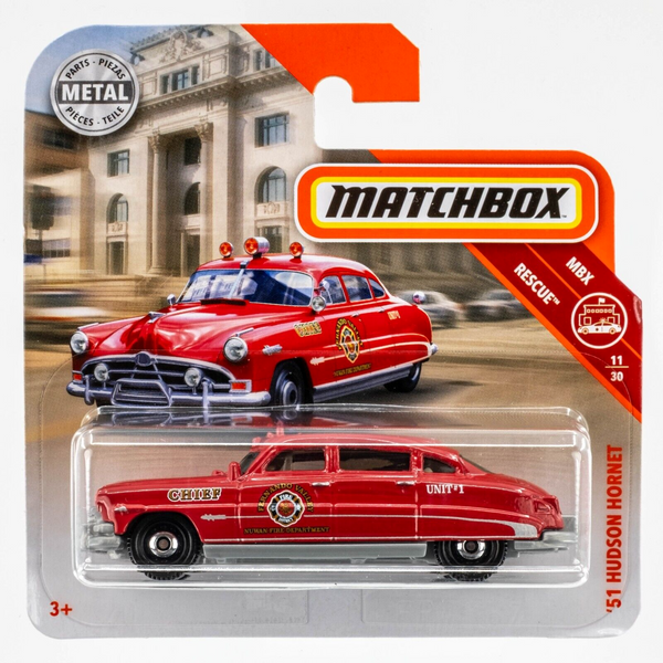 2018 Matchbox #64 '51 Hudson Hornet RED  | FERNANDO VALLEY CHIEF | FSSC