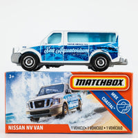 2020 Matchbox Power Grabs #83 Nissan NV Van GLACIER WHITE | SEA AQUATORIUM | FSB