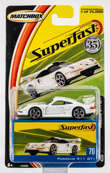 2004 Matchbox Superfast #70 Porsche 911 GT1 WHITE | FSC