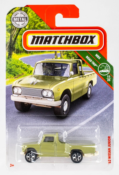 2018 Matchbox #14 '62 Nissan Junior PASTEL GREEN | SIX-SPOKE SPORT WHEEL | FSC