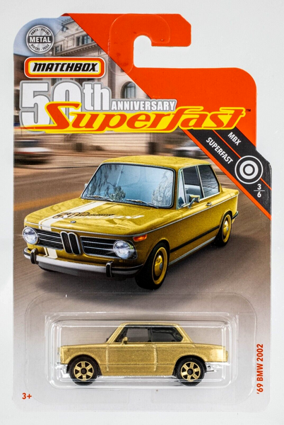 2019 Matchbox Target Superfast 50th #3 1969 BMW 2002 GOLD METALLIC | FSC