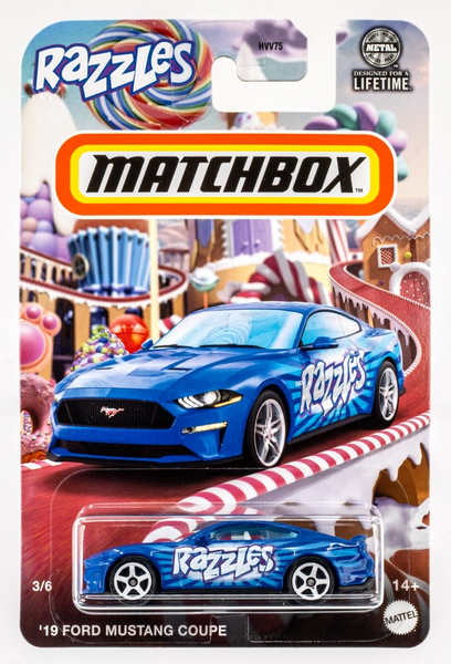 2024 Matchbox Candy #3 '19 Ford Mustang Coupe BLUE | RAZZLES | FSC